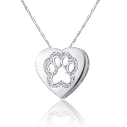 Heart-shaped Cat Claw Necklace With Dog Claw Jewelry - Paw and Claw Jewelry