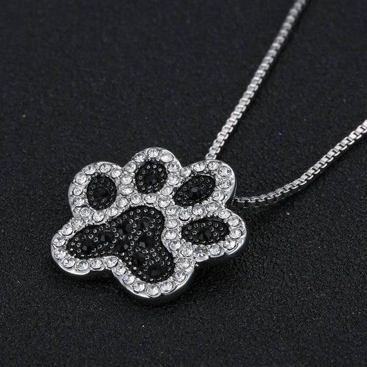 Pendant Necklaces Jewelry Dog Footprint Rinhoo Woman Fashion Crystal Animal for Bijoux - My Shop