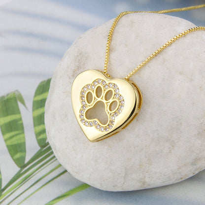 Heart-shaped Cat Claw Necklace With Dog Claw Jewelry - Paw and Claw Jewelry