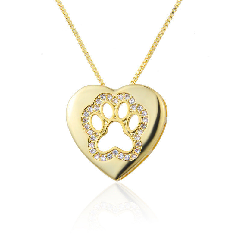 Heart-shaped Cat Claw Necklace With Dog Claw Jewelry - Paw and Claw Jewelry